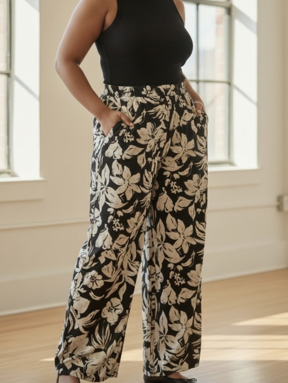 Haver & Blair London Wide-Leg Floral Pants-lg